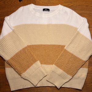 Qiansiqianbo Women’s Striped Color Block Sweater